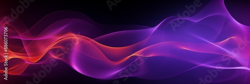 Abstract wavy lines in shades of purple and red against a black background