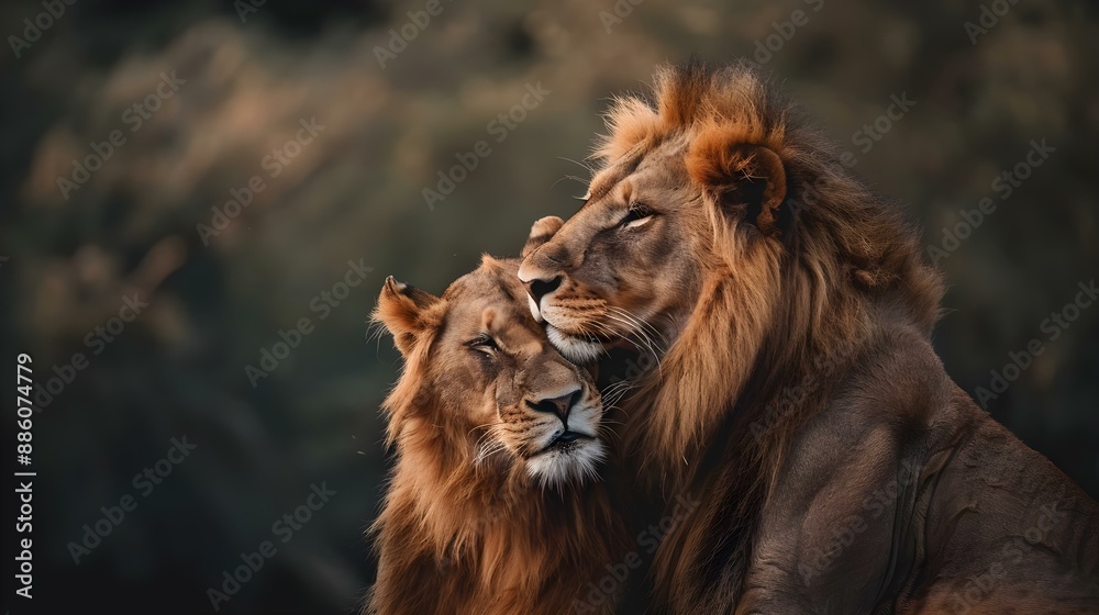 Fototapeta premium Lions in love