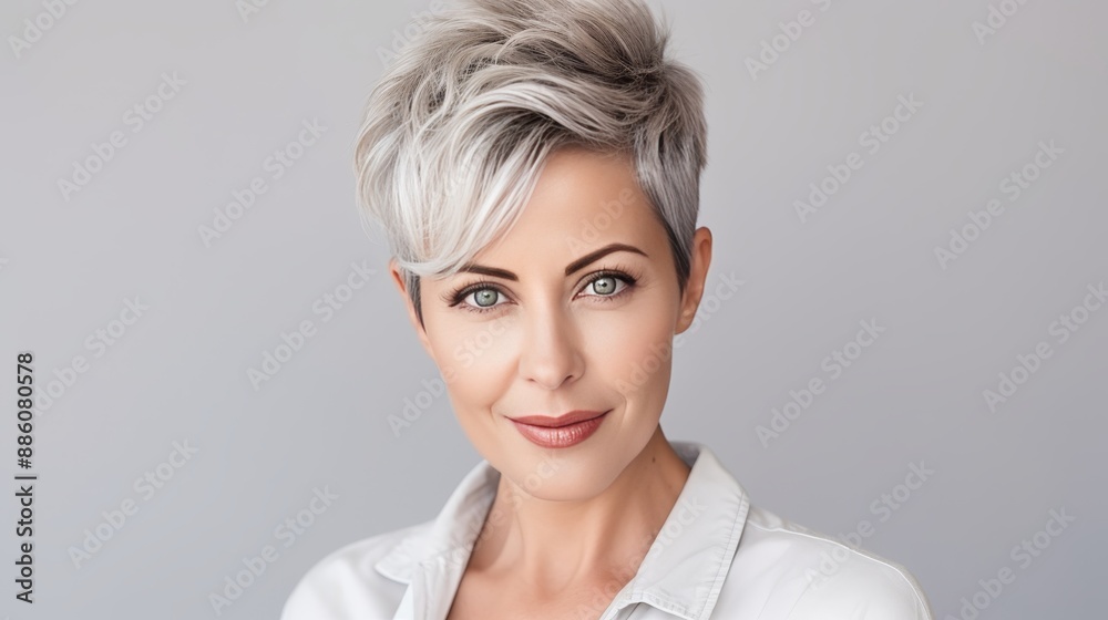 1950s mature woman showcasing skincare beauty for skincare cosmetics concept on white backdrop 1950s mature woman showcasing skincare beauty for skincare cosmetics concept on white backdrop