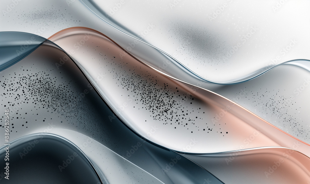 abstract minimalist 3D digital art with smooth flowing curves and translucent glass subtle textures in pastel tones on white background abstract minimalist 3D digital art with smooth flowing curves and translucent glass subtle textures in pastel tones on white background