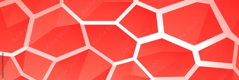 A red banner with a white hexagon pattern A red banner with a white hexagon pattern