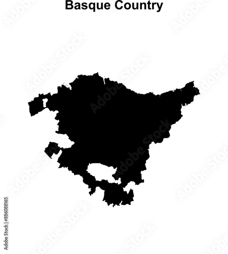Basque Country blank outline map