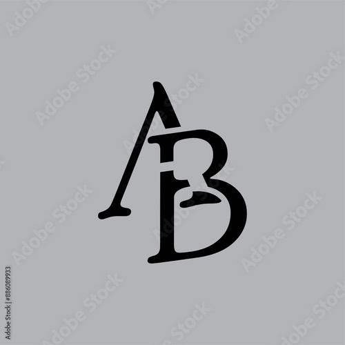 Alphabet letters Initials Monogram logo AB,AB INITIAL, AB letter , A and B
