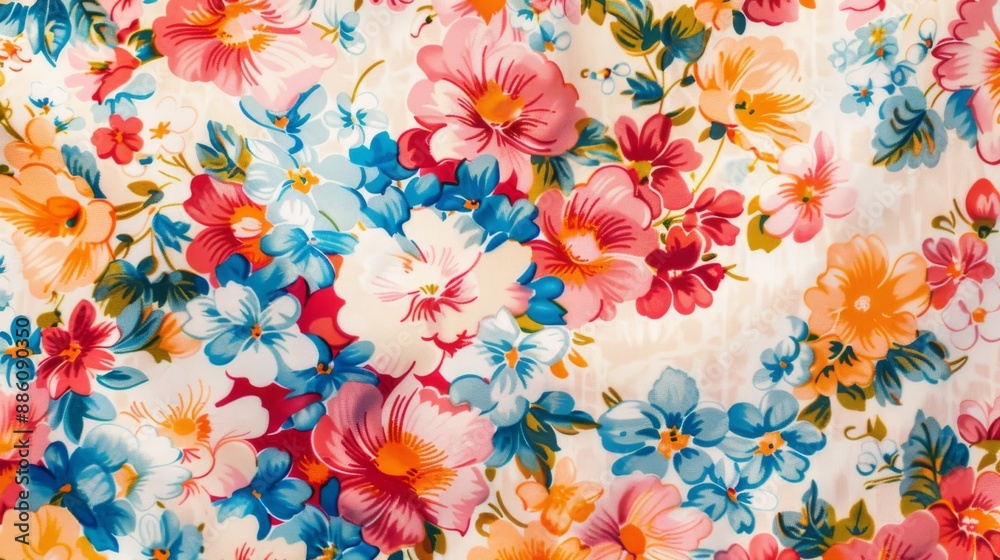 Floral Pattern Fabric Background. Floral Pattern Fabric Background.