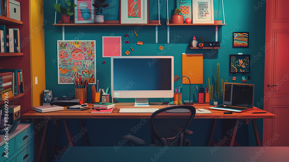 Creative Graphic Designer Studio in Harmonious Four-Color Scheme Creative Graphic Designer Studio in Harmonious Four-Color Scheme