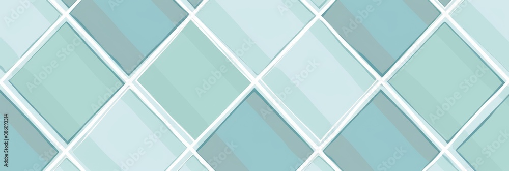 A pattern of overlapping aqua and white diamond shapes A pattern of overlapping aqua and white diamond shapes