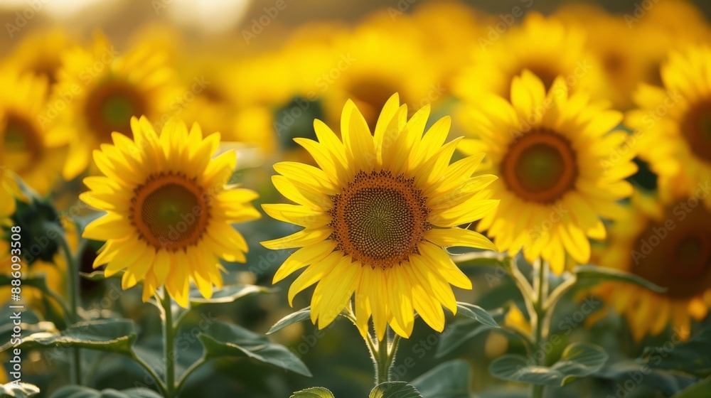 Sunflower field in summer or autumn Sunflower field in summer or autumn
