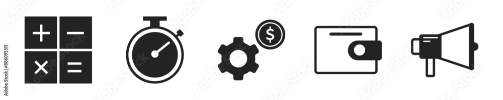 Management icon set. Set of 5 outline icons related to business management. Linear icon collection. Business management outline icons collection. Editable stroke. Vector illustration. Management icon set. Set of 5 outline icons related to business management. Linear icon collection. Business management outline icons collection. Editable stroke. Vector illustration.