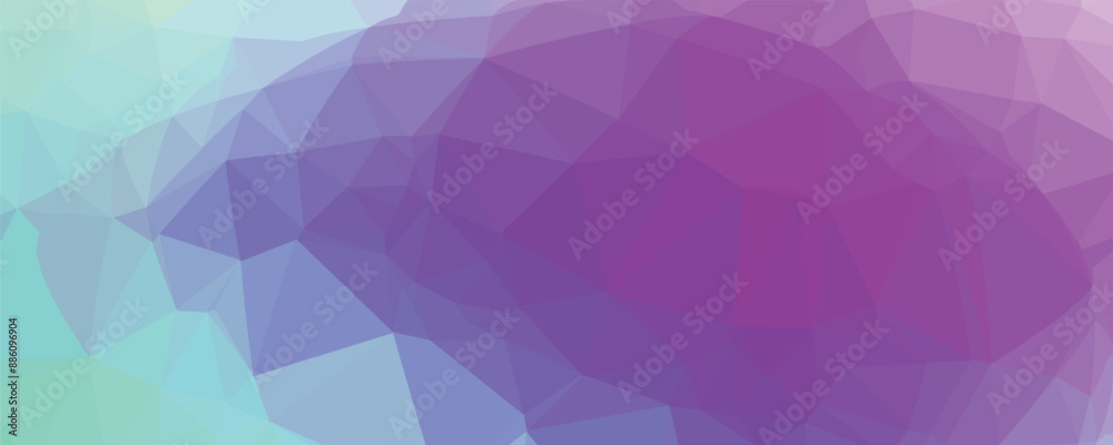 Obraz premium Gradient multicolor polygon pattern. Low poly design. Vector illustration 