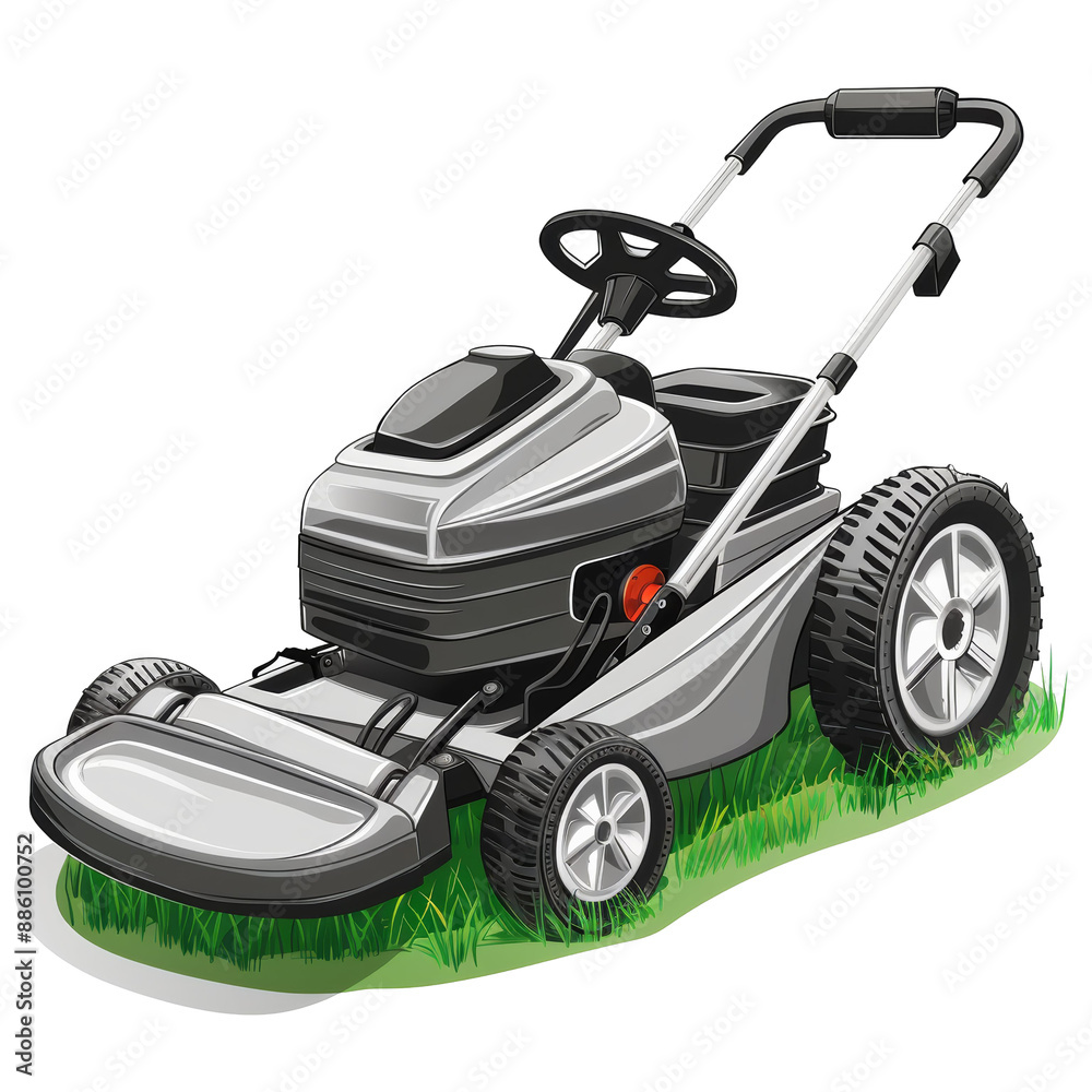 Detailed Lawn Mower Vector Design Isolated on Transparent or White Background, PNG Detailed Lawn Mower Vector Design Isolated on Transparent or White Background, PNG