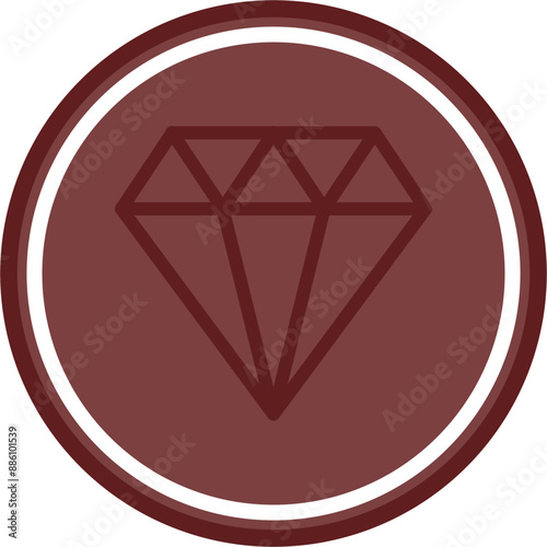 Valuable Vector Line Double Circle Maroon