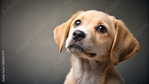 Sad puppy looking up with teary eyes , lonely, dejected, upset, canine, animal, pet, emotion, sorrowful, puppy dog, teardrop