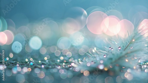 Soft focus pastel clouds of lavender, peach, and mint dance across a whimsical, ethereal landscape of creamy, dreamy abstraction.