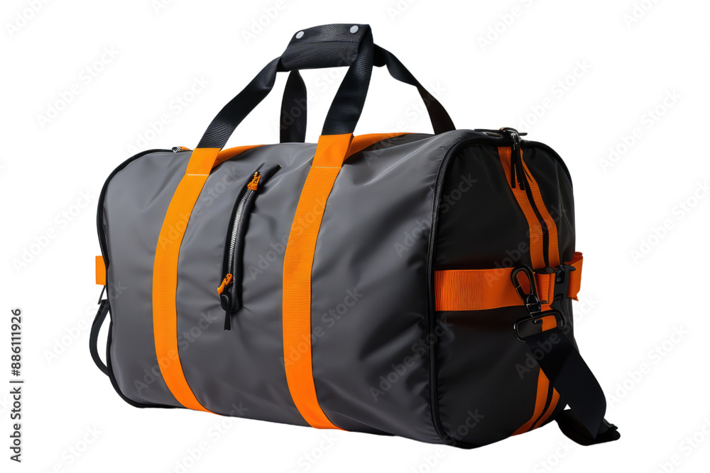 Sporty duffle bag isolated on transparent background Sporty duffle bag isolated on transparent background