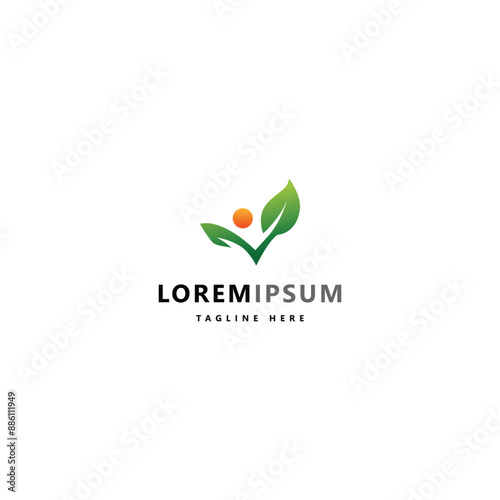 Abstract leaf logo vector illustration