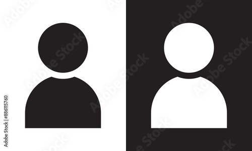 User vector icon with black and white color variation.