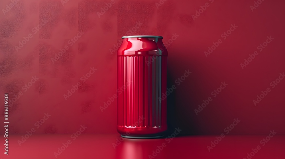 6. A minimalist image with a white background featuring a can of beans, positioned in the center
