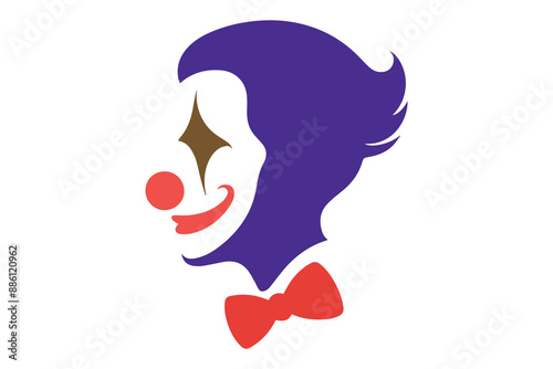 circus clown, Crazy actors. great set collection clip art Silhouette