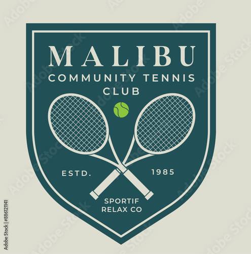 Tennis Club Logo Design - Sport and Wellness Emblem