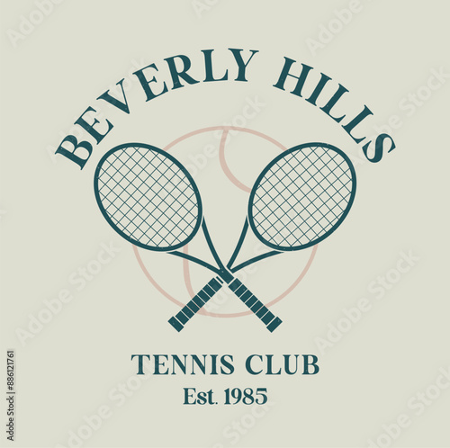 Tennis Club Logo Design - Sport and Game Emblem
