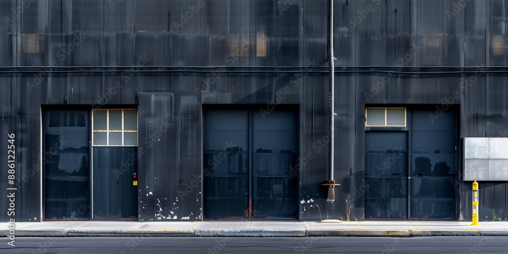 Shutters, gates, steel doors, loading section, modern design office or private gallery space entrance. Shutters, gates, steel doors, loading section, modern design office or private gallery space entrance.