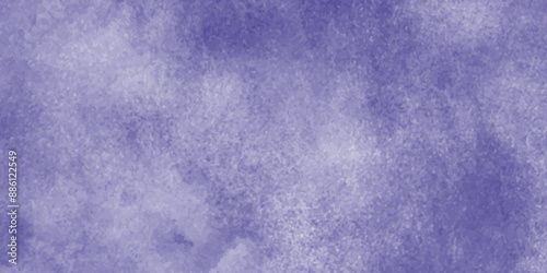 Soft fluffy white cloud on the blue sky with watercolor texture, Color sky with clouds and tiny fogg, Purple background and texture of clouds surrounding randomly.