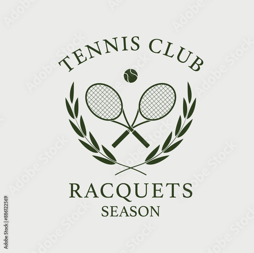 Tennis Club Logo Design - Athletic Club Emblem