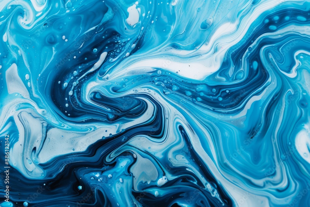 Swirling blue and white abstract pattern Swirling blue and white abstract pattern