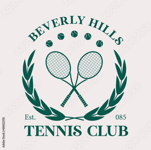 Tennis Club Logo Design - Athletic Club Emblem