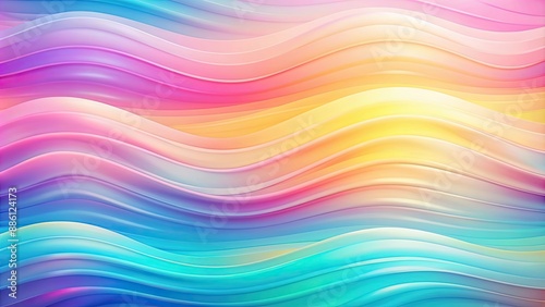 Abstract colorful gradation background with soft pastel waves, Pastel, Wave, Colorful, Abstract, Gradation, Soft, Background