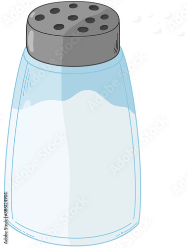 Iodized salt in a bottle photo