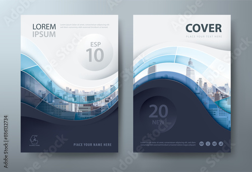 Annual report brochure flyer design template vector, Leaflet, presentation book cover templates, layout in A4 size