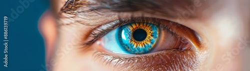 Close-up of a Vibrant Blue Eye