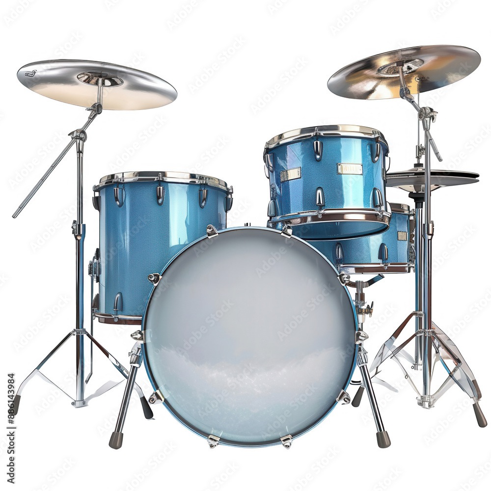 High-quality image of a blue drum set, perfect for music-related projects and articles about musical instruments or drumming. High-quality image of a blue drum set, perfect for music-related projects and articles about musical instruments or drumming.