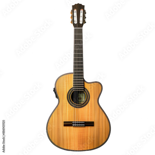 High-quality classical acoustic guitar with wooden body and nylon strings. Perfect for music enthusiasts and professional guitarists.