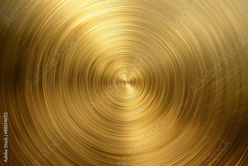 Abstract realistic circular metal gold texture surface

