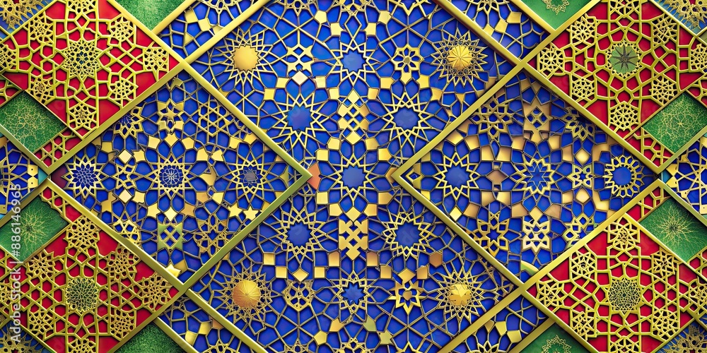 Luxurious blue and gold background with geometric patterns , luxury, elegant, rich, texture, design, abstract, decorative, shiny Luxurious blue and gold background with geometric patterns , luxury, elegant, rich, texture, design, abstract, decorative, shiny