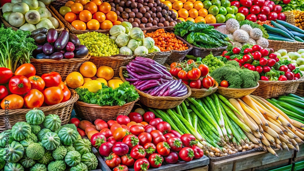 A colorful display of fresh vegetables at a local market , market, produce, organic, healthy, farm, fresh, natural A colorful display of fresh vegetables at a local market , market, produce, organic, healthy, farm, fresh, natural