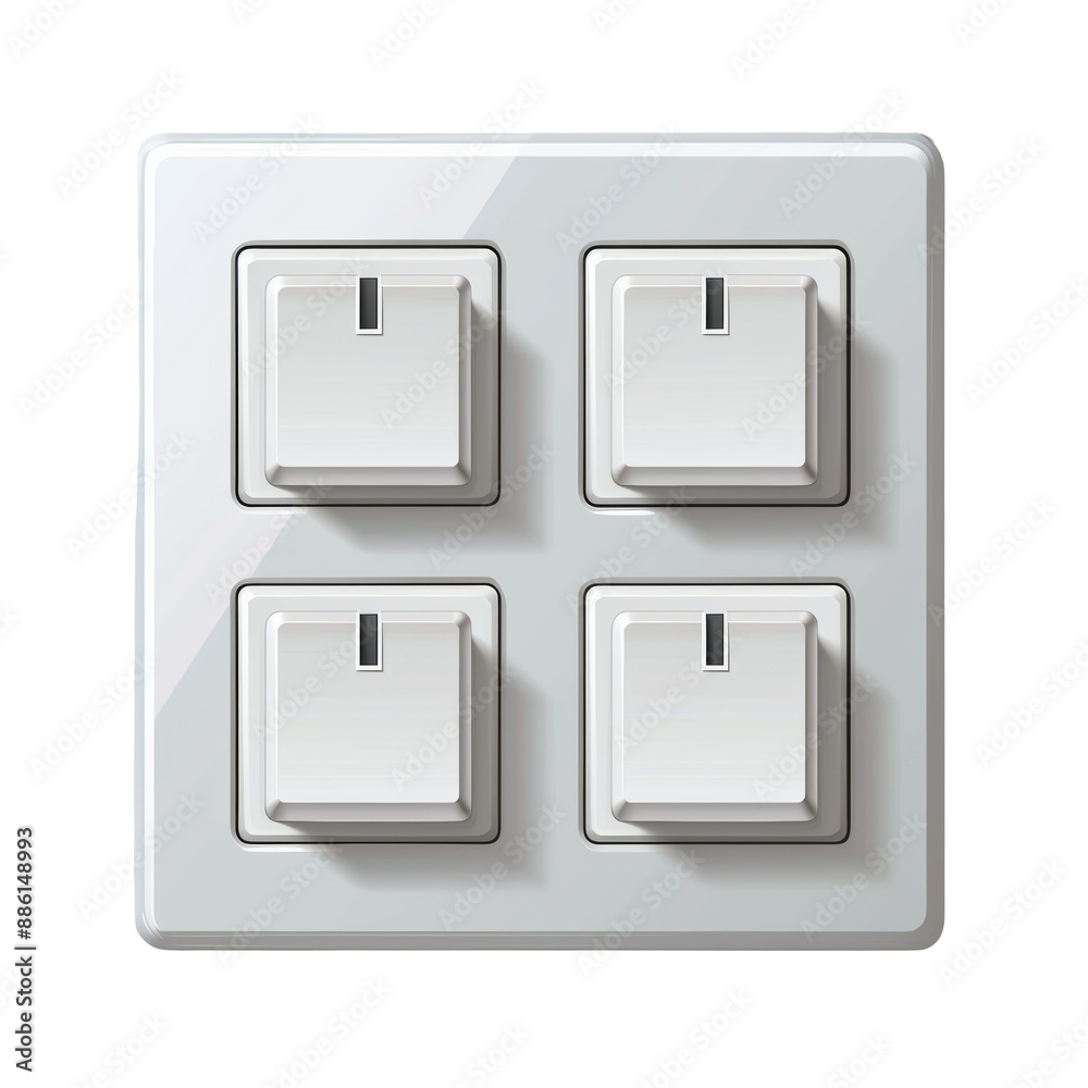 Light Switches Panel Isolated on Transparent or White Background, PNG Light Switches Panel Isolated on Transparent or White Background, PNG