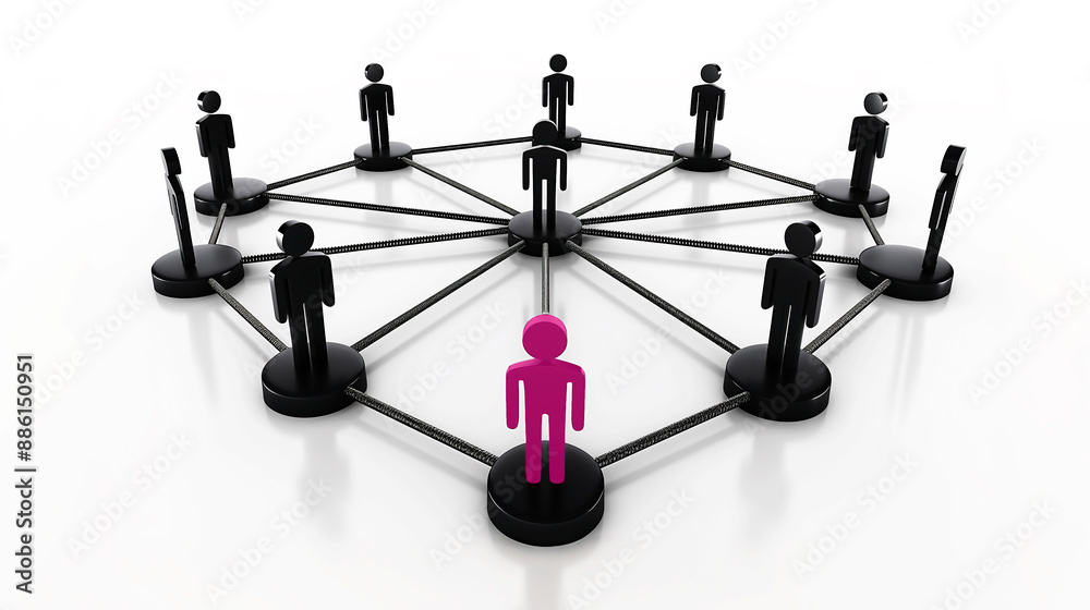 3d social network connected people, a network of human figures, interconnected by black lines to form a grid structure, indicating interconnections or relationships in business or community 3d social network connected people, a network of human figures, interconnected by black lines to form a grid structure, indicating interconnections or relationships in business or community