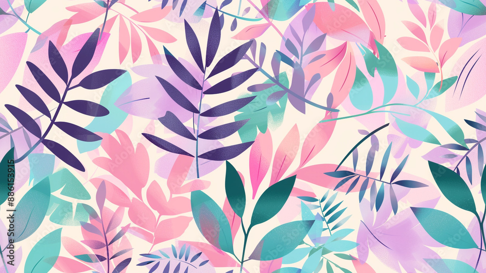 Colorful Tropical Leaf Pattern Background
Colorful Tropical Leaf Pattern Background