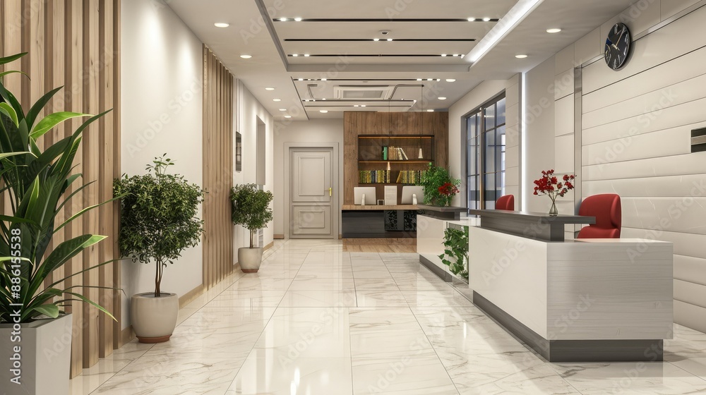 University admission office with modern decor University admission office with modern decor