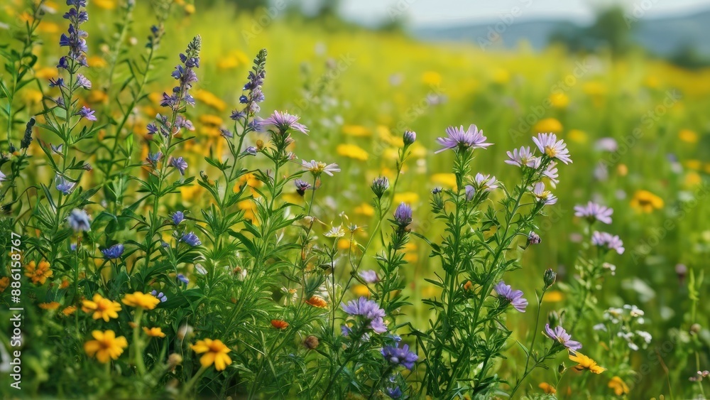 Wildflowers in a Field. Wildflowers in a Field.