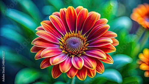 A close-up shot of an unnamed pretty flower in vibrant colors, nature, floral, plant, petal, bloom, beauty, garden