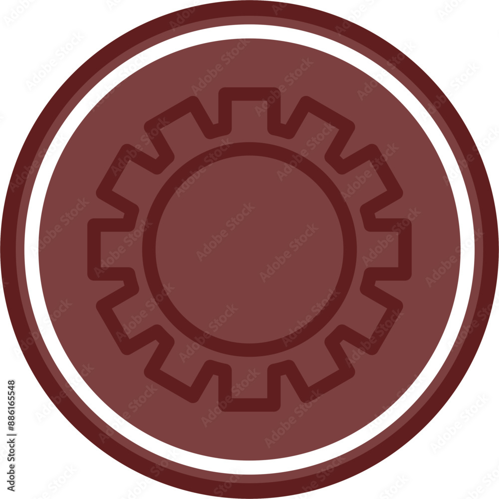 Settings Vector Line Double Circle Maroon Settings Vector Line Double Circle Maroon