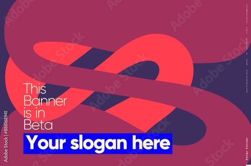 Vibrant concept poster combines bold curves and red and orange hues, perfect for modern music covers and dynamic banners.