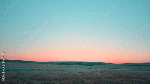 Simple background of twilight sky and hills