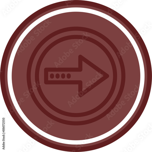 Free Download arrowright Vector Line Double Circle Maroon - GFXLoad