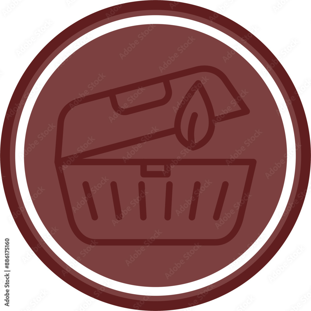 Ecofriendly disposables Vector Line Double Circle Maroon Ecofriendly disposables Vector Line Double Circle Maroon
