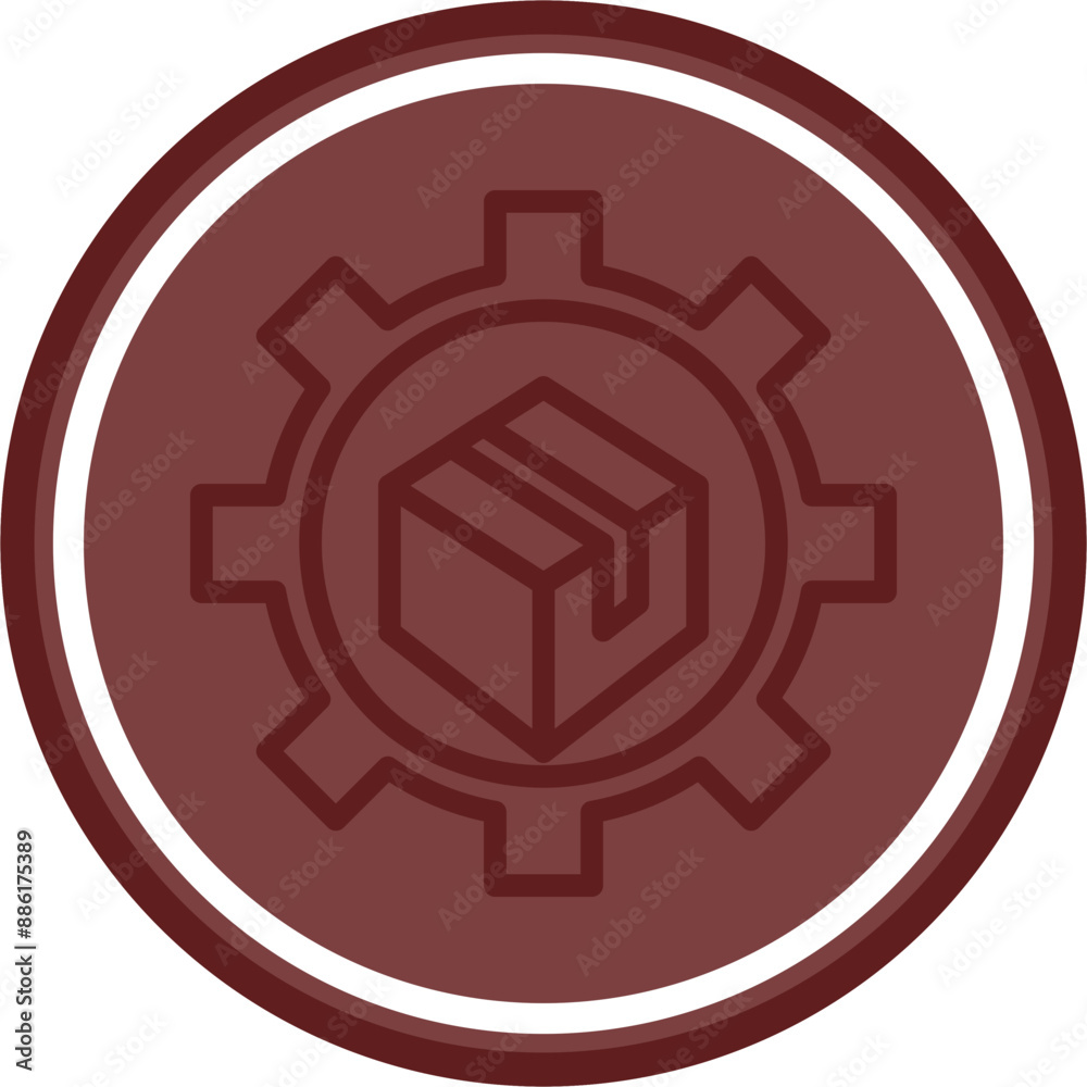 Ecopackaging options Vector Line Double Circle Maroon Ecopackaging options Vector Line Double Circle Maroon